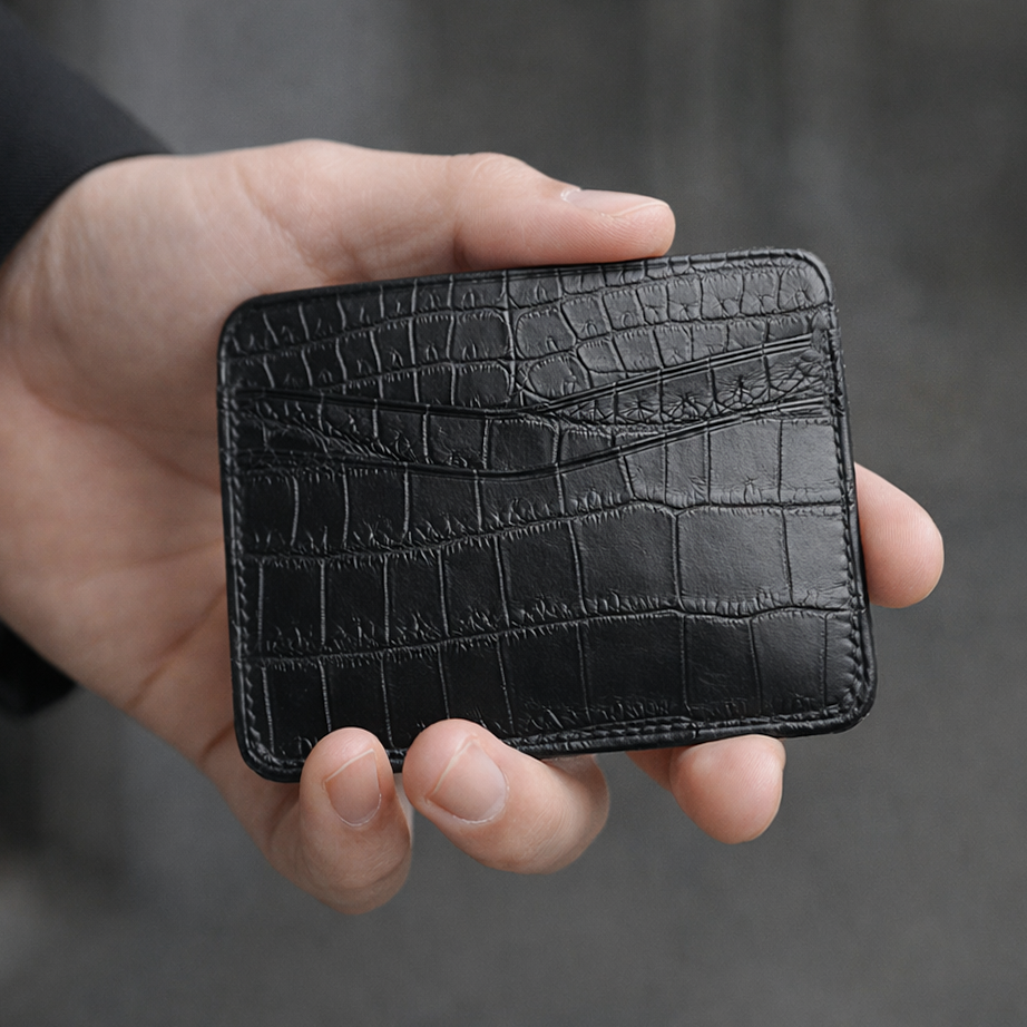 In-Stock: #56 Full Alligator Card Case Wallet