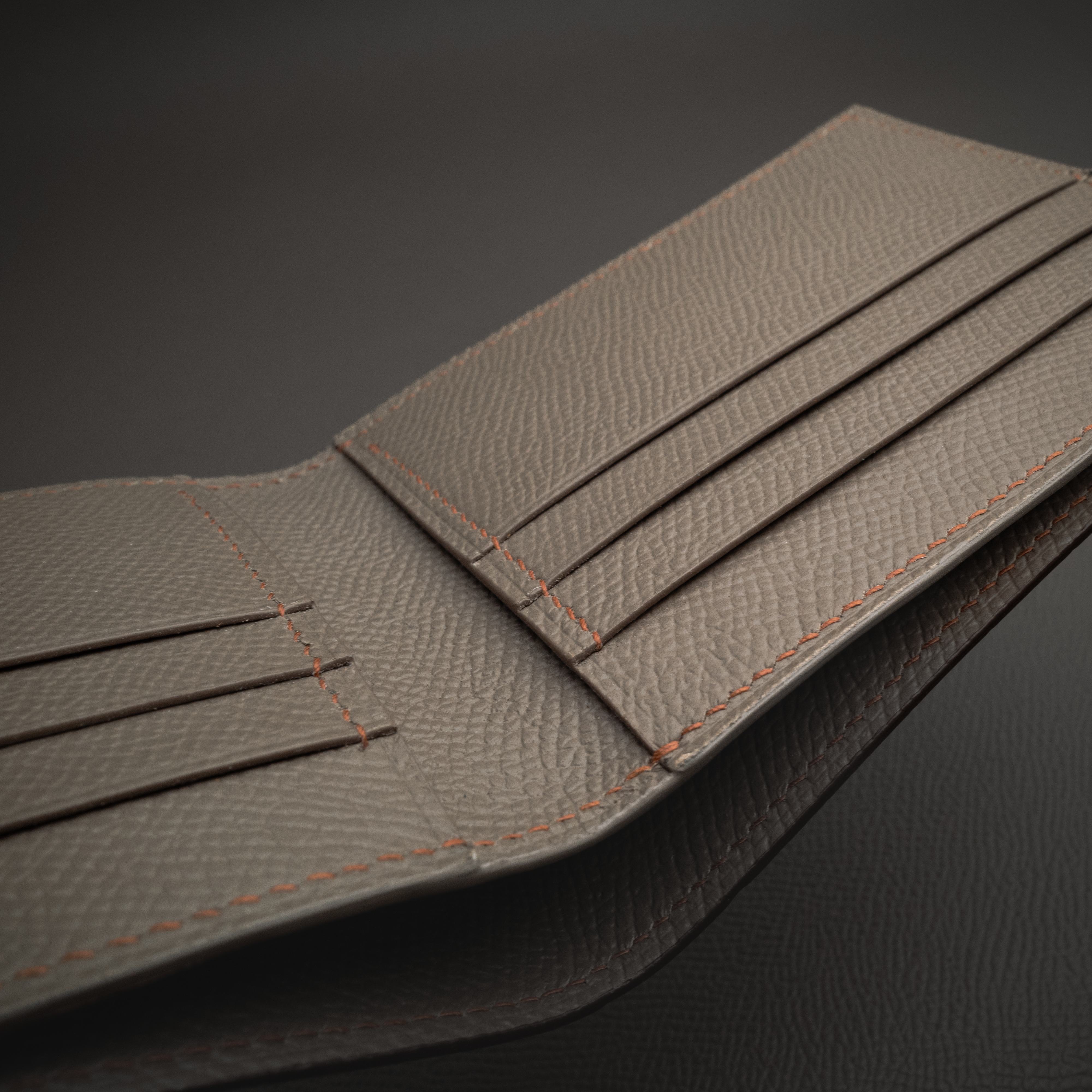 In-stock: #90 Cognac Porosus Crocodile + French Chévre Bifold Wallet