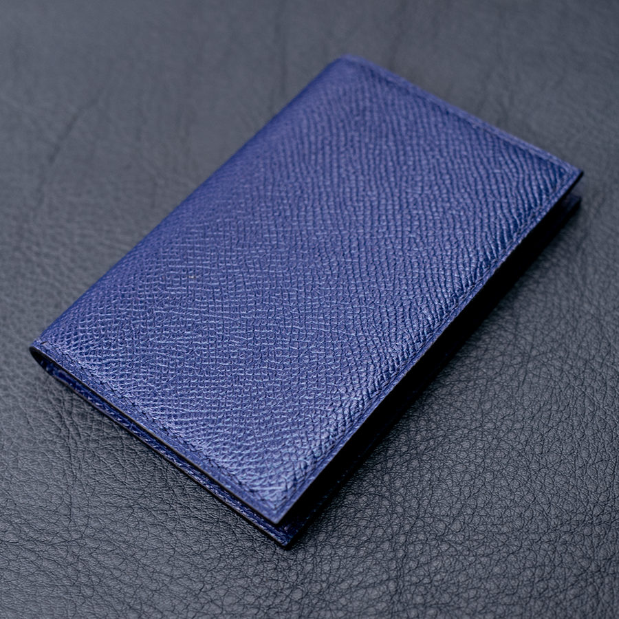 In-Stock: #50 Royal Blue Waprolux Calf Compact Bifold