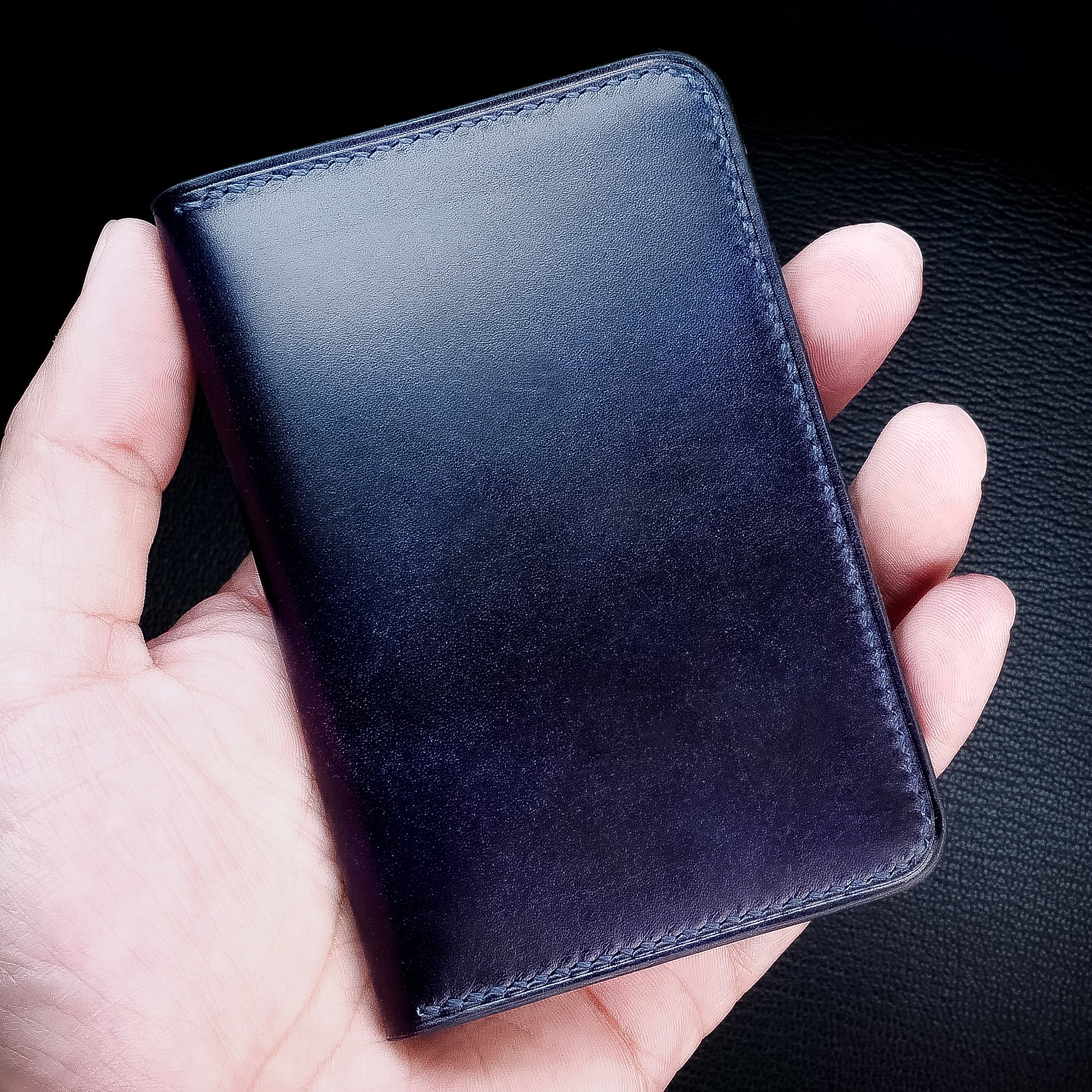 53 Museum Lapis Blue Calf Compact Bifold Wallet – Chester Mox