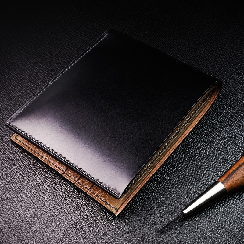 90 Horween Shell Cordovan & French Chèvre Combo Bifold Wallet
