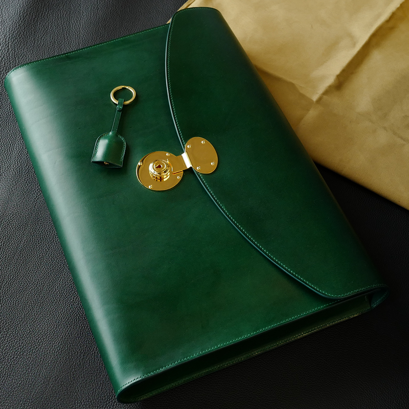 Green Monterey Leather Folio