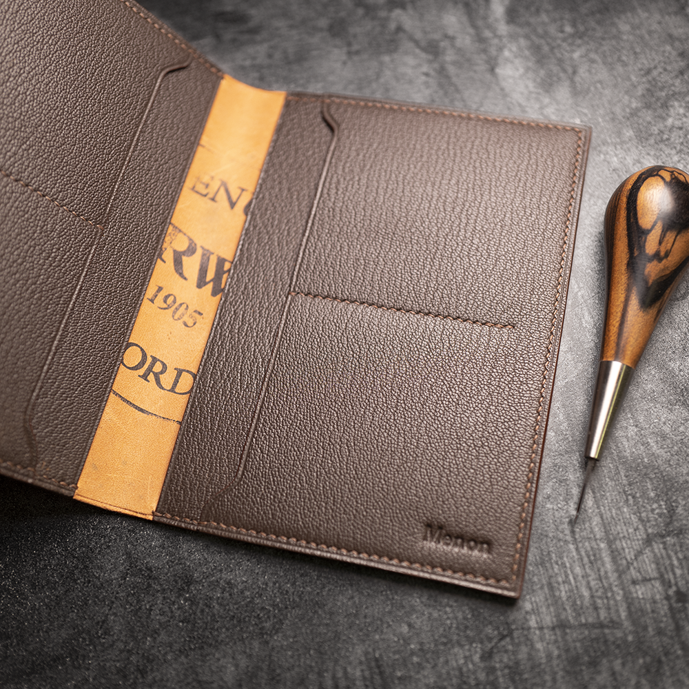 #120 Shell Cordovan + French Chévre Passport Cover