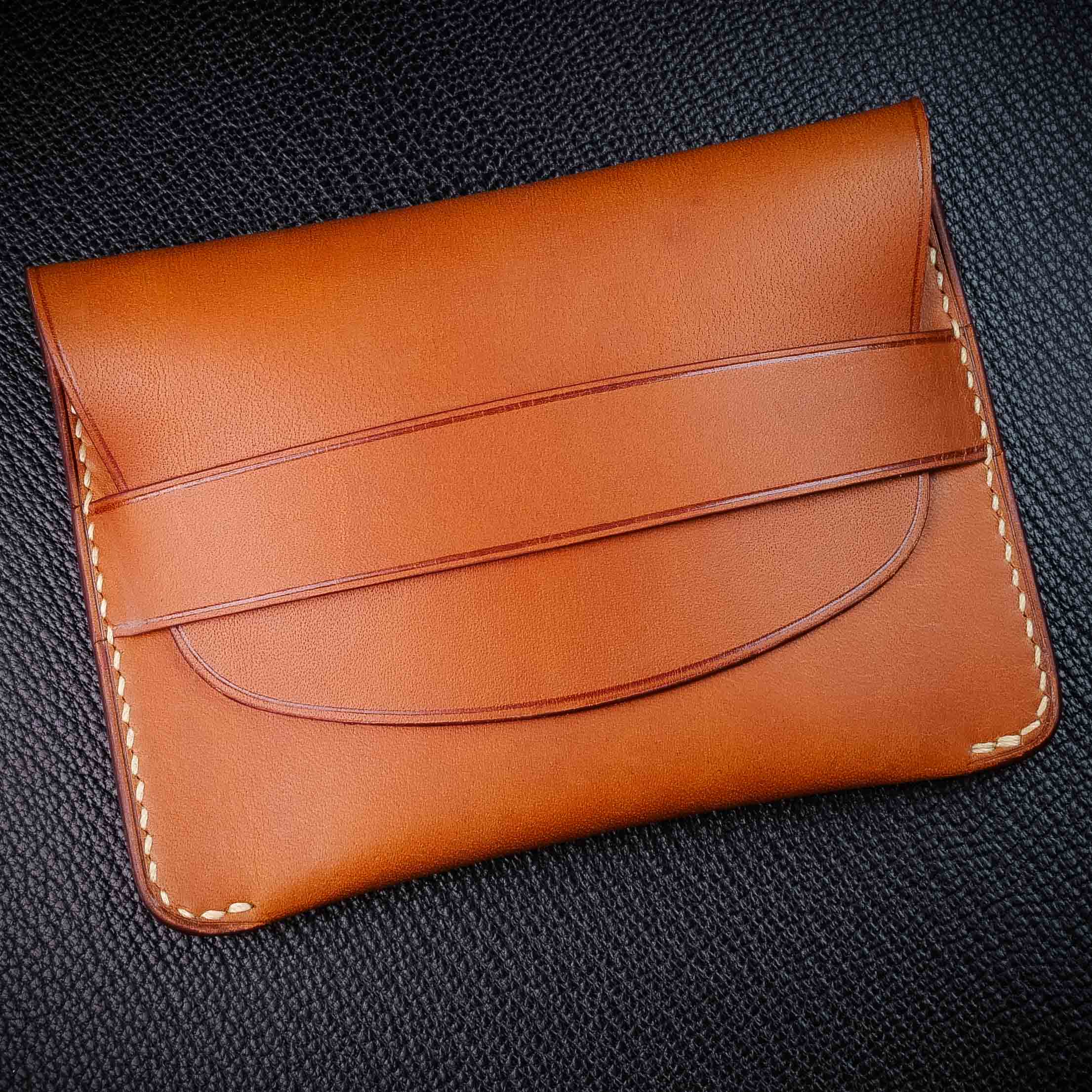 Hand Painted Leather Coin Purse Wallet Cardholder - #18