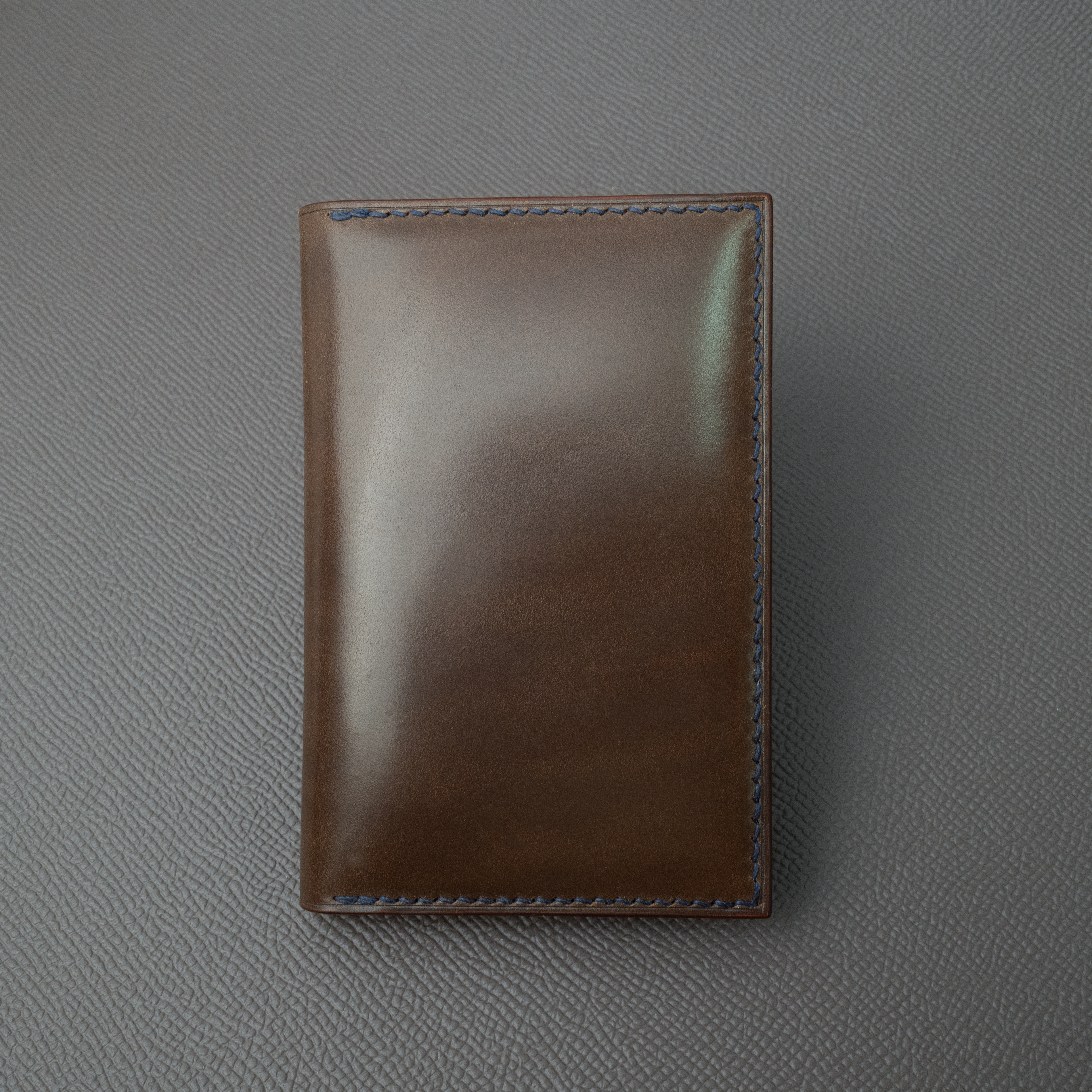 In-Stock: #54 Brown Italian Shell French Chévre Leather Combo Compact Bifold