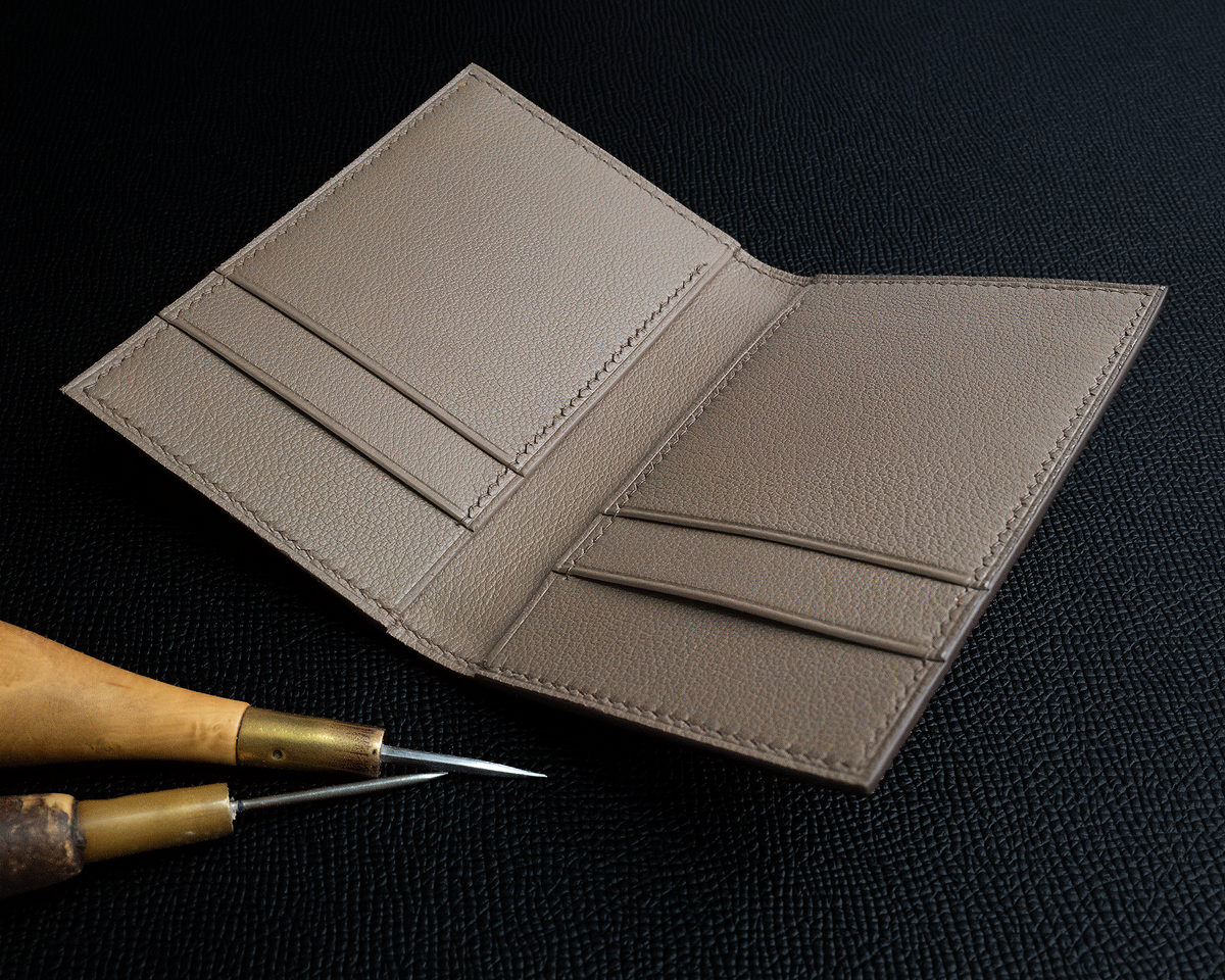 #54 American Alligator/French Chévre Compact Bifold Wallet
