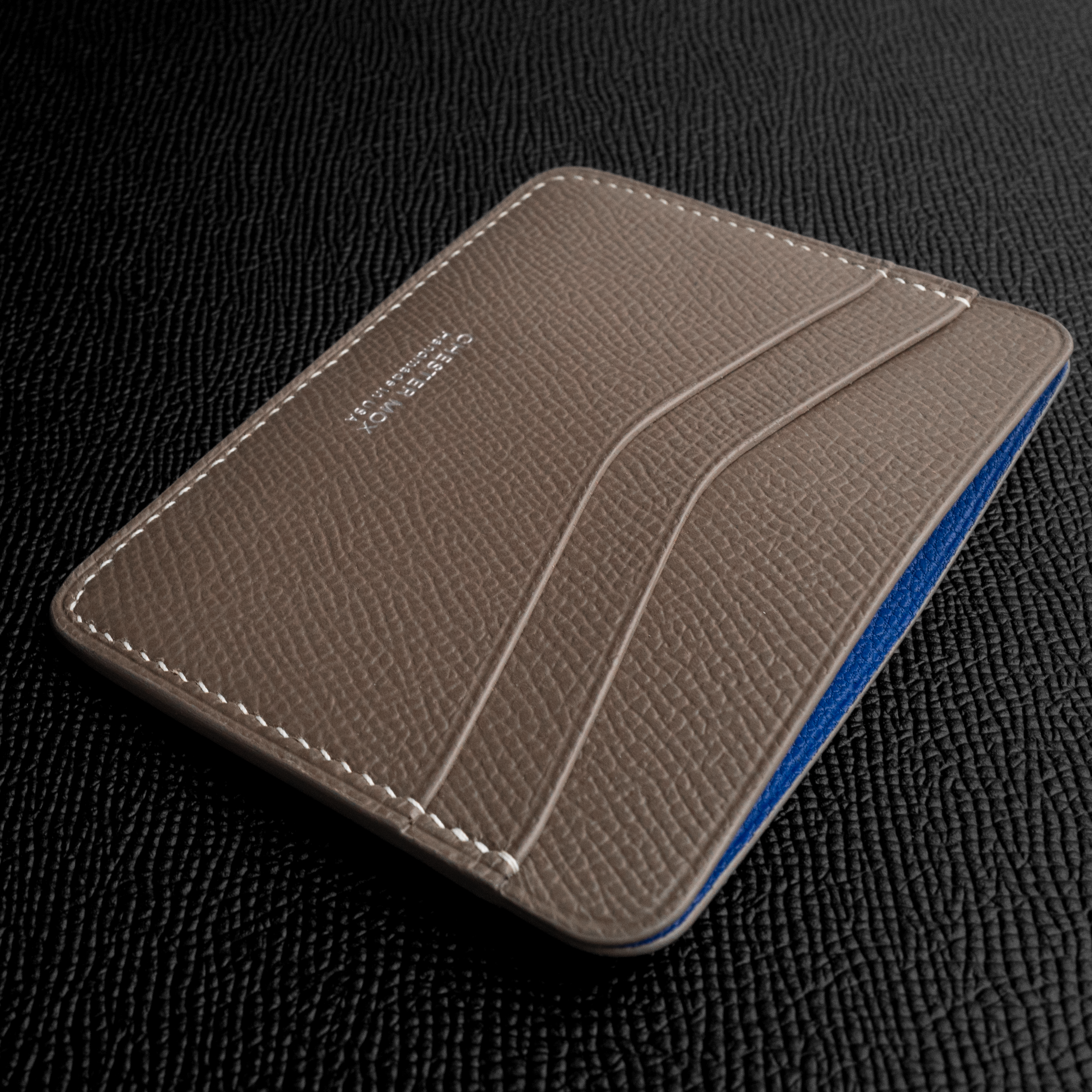 In-Stock: #56 Taupe Waprolux Calf Card Case