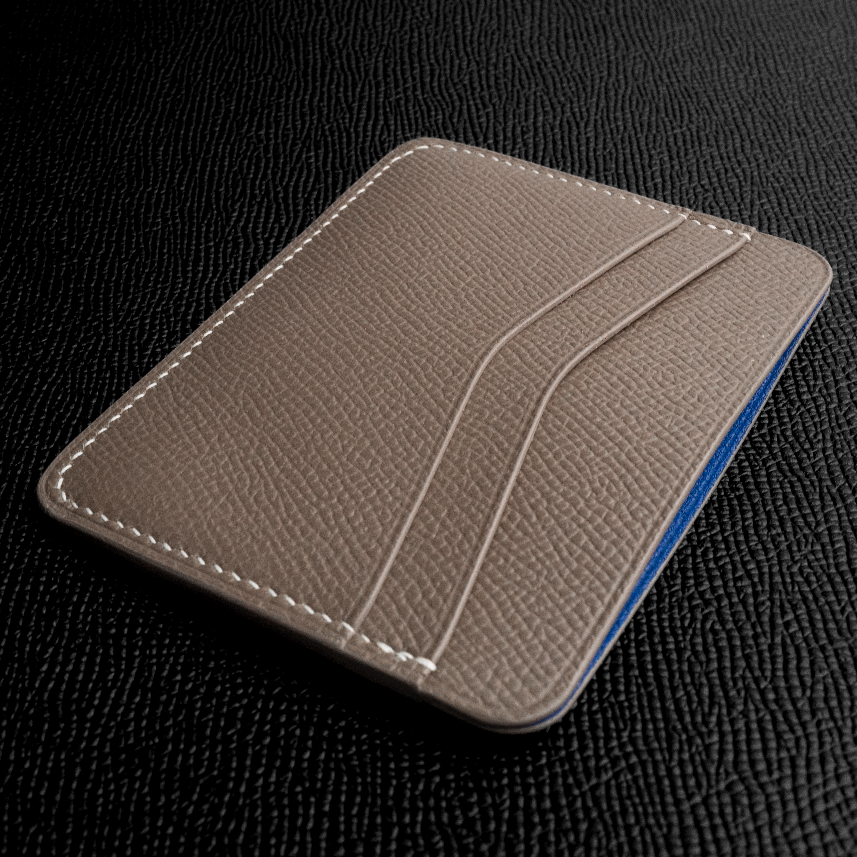 In-Stock: #56 Taupe Waprolux Calf Card Case
