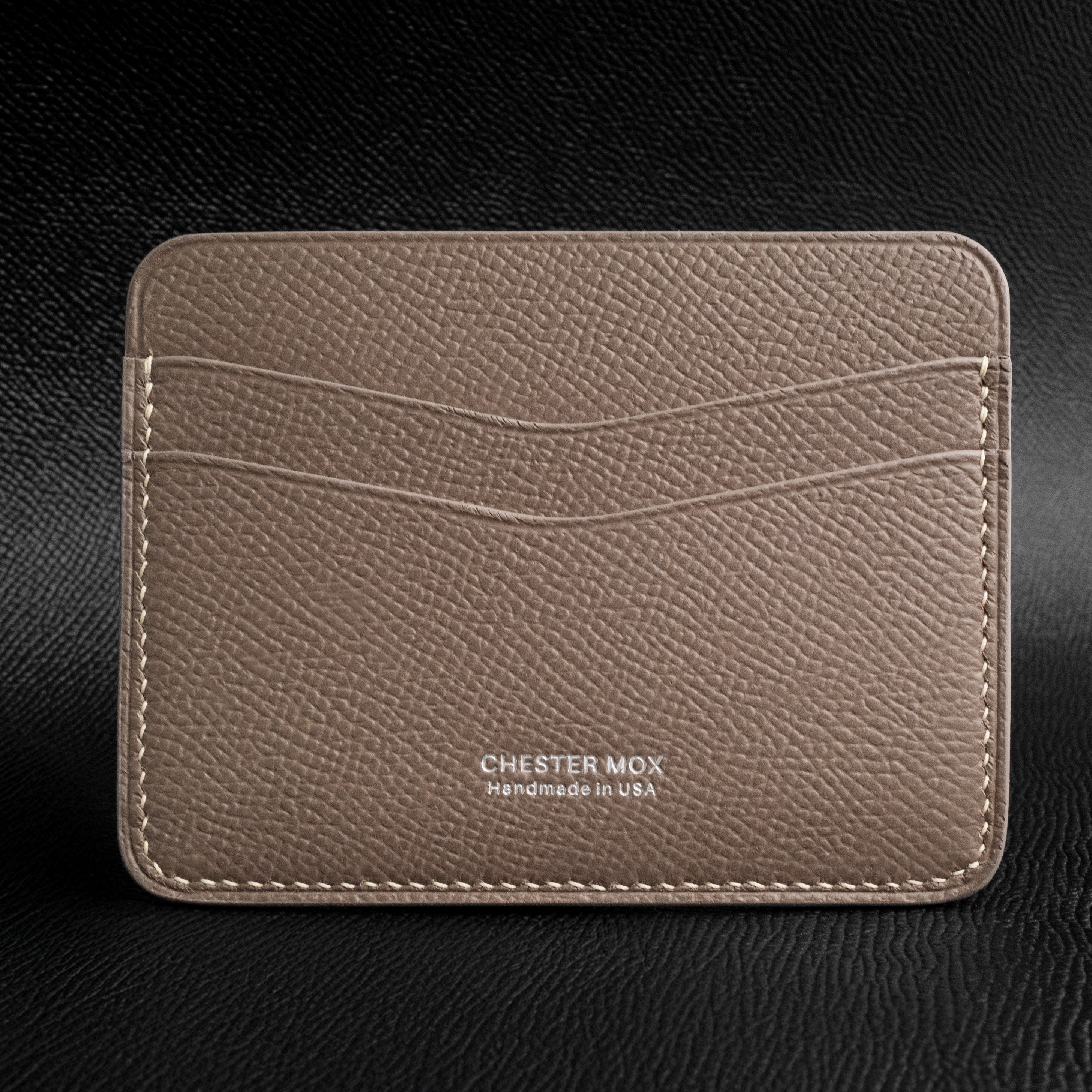 In-Stock: #56 Taupe Waprolux Calf Card Case