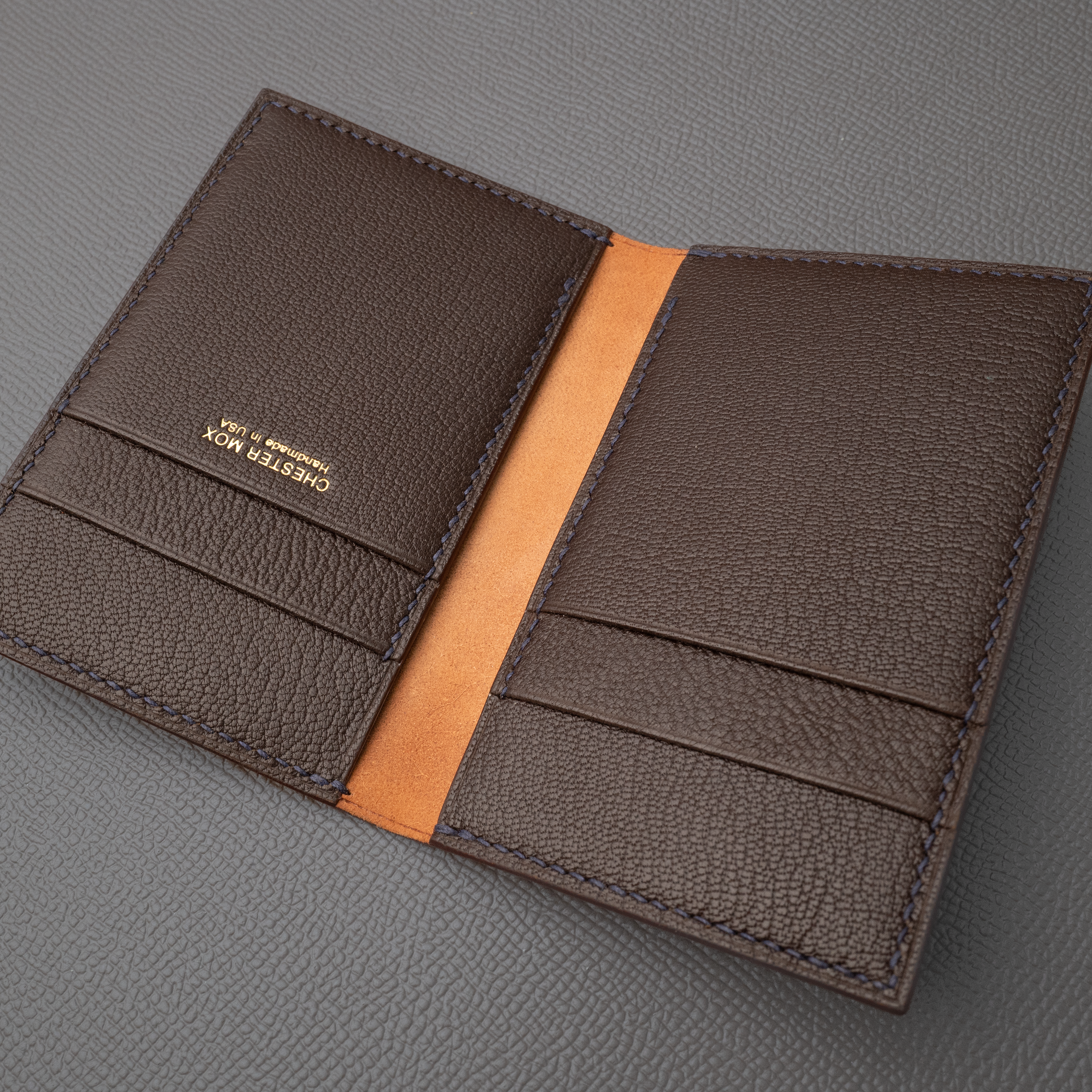 In-Stock: #54 Shell/Chévre compact bifold