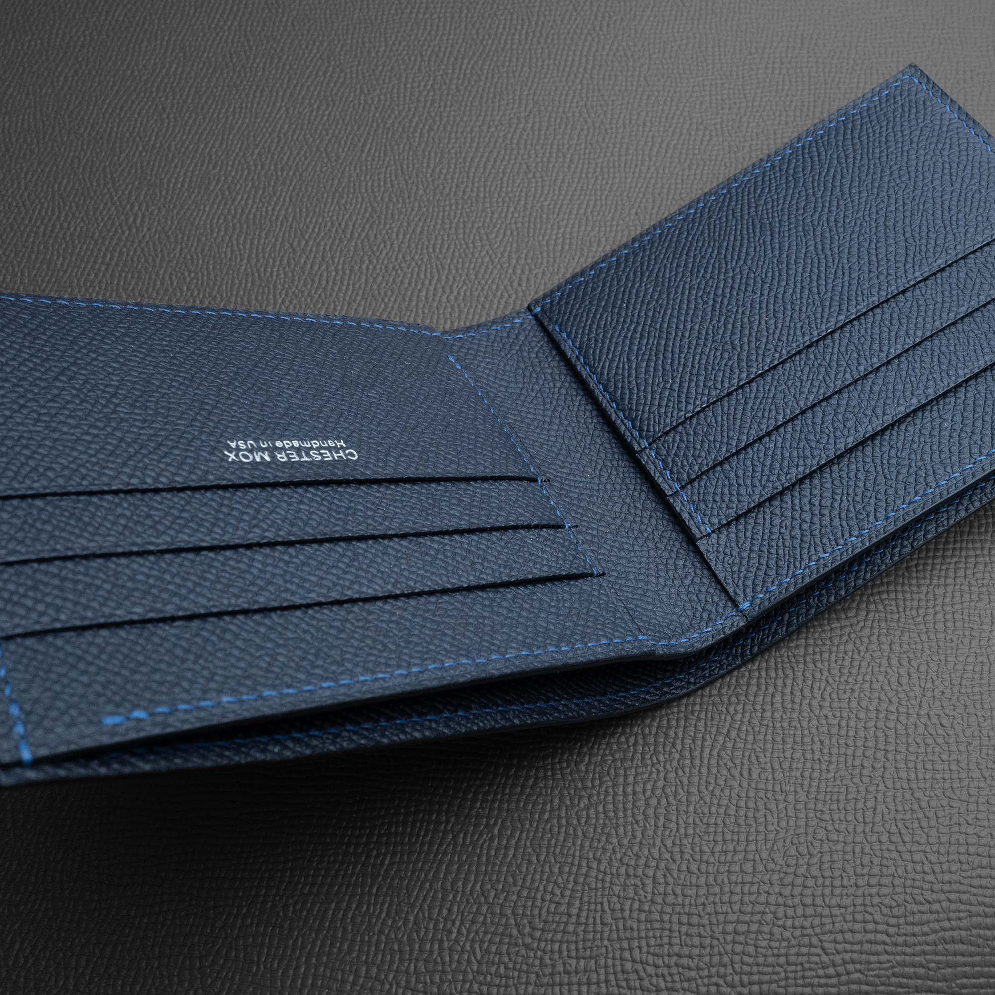 In-Stock: #90 Marine Epsom Calf Bifold Wallet