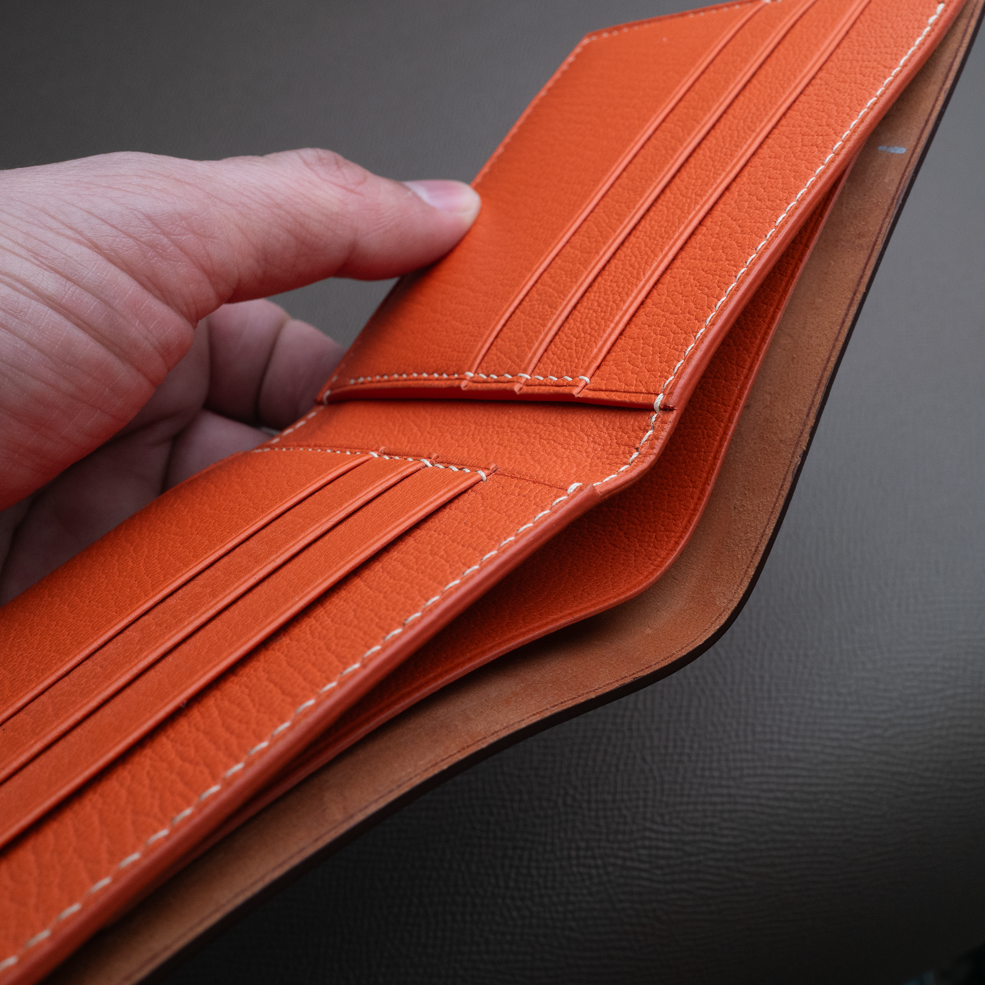 In-Stock: #90 Italian Shell Cordovan + French Chévre Bifold Wallet