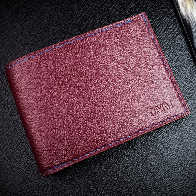 #194 Merlot French Chèvre Small Leather Bifold Wallet – Chester Mox