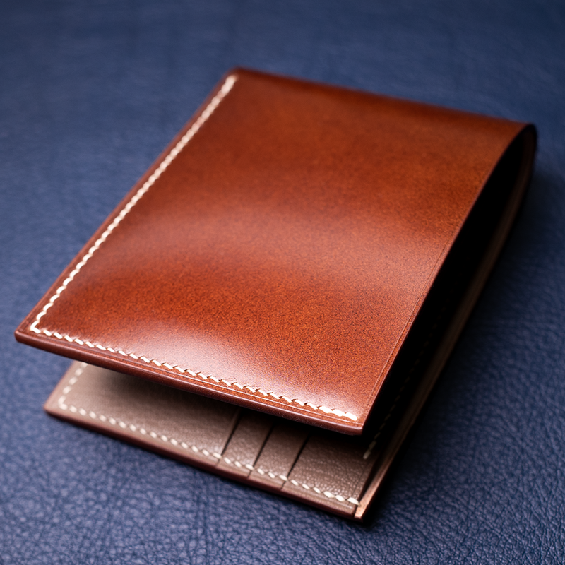 #194 Shell & Chèvre Leather Combo Bifold Wallet