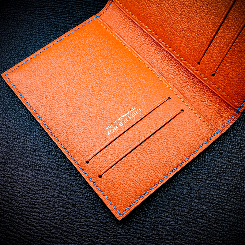 #50 Waprolux & French Chèvre Combo Compact Bifold Leather Wallet