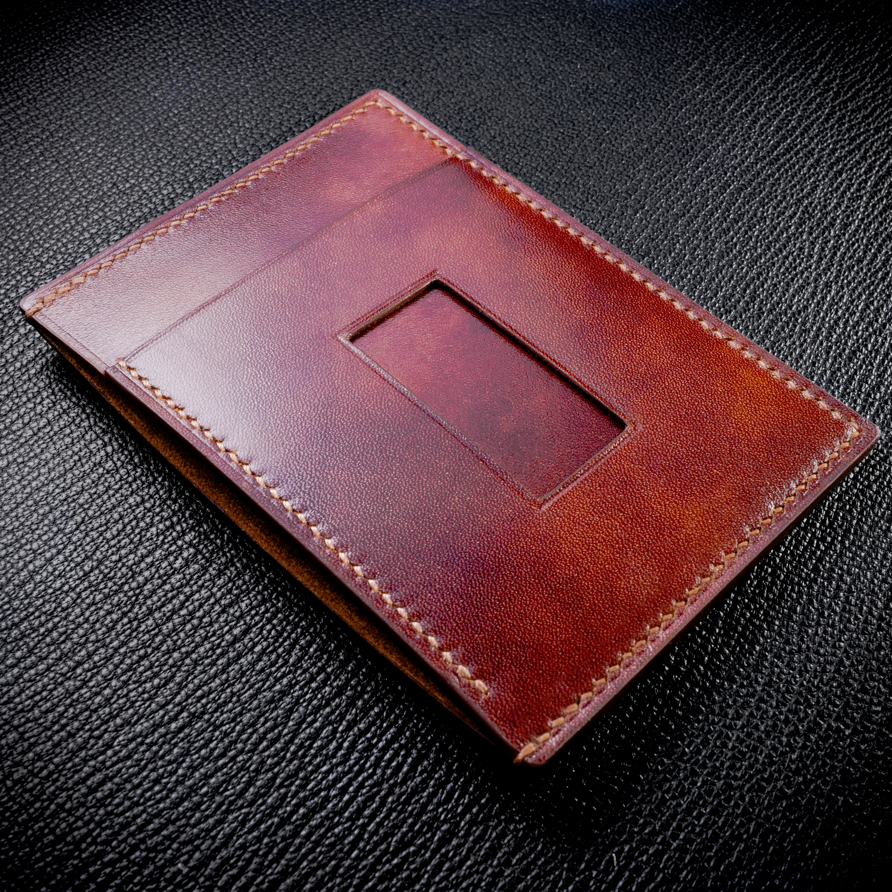 #62 Museum Calf Thumb Window Slim Wallet