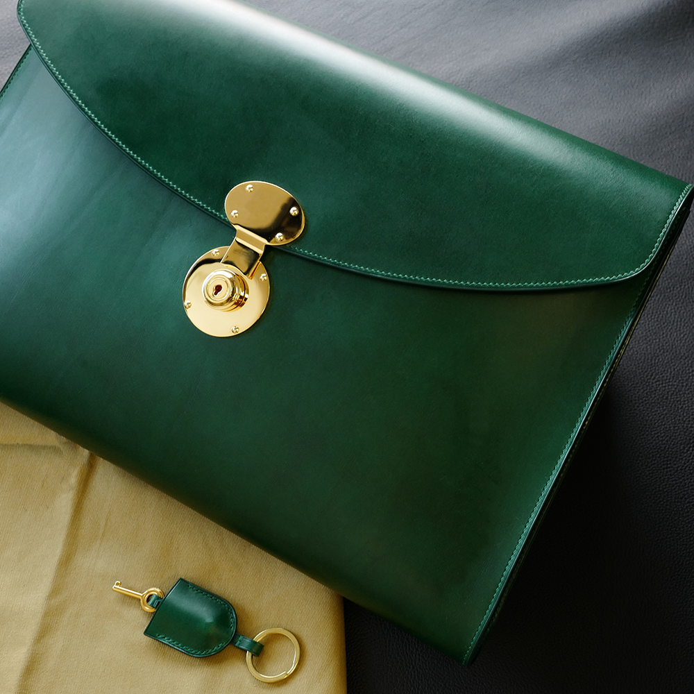 Green Monterey Leather Folio