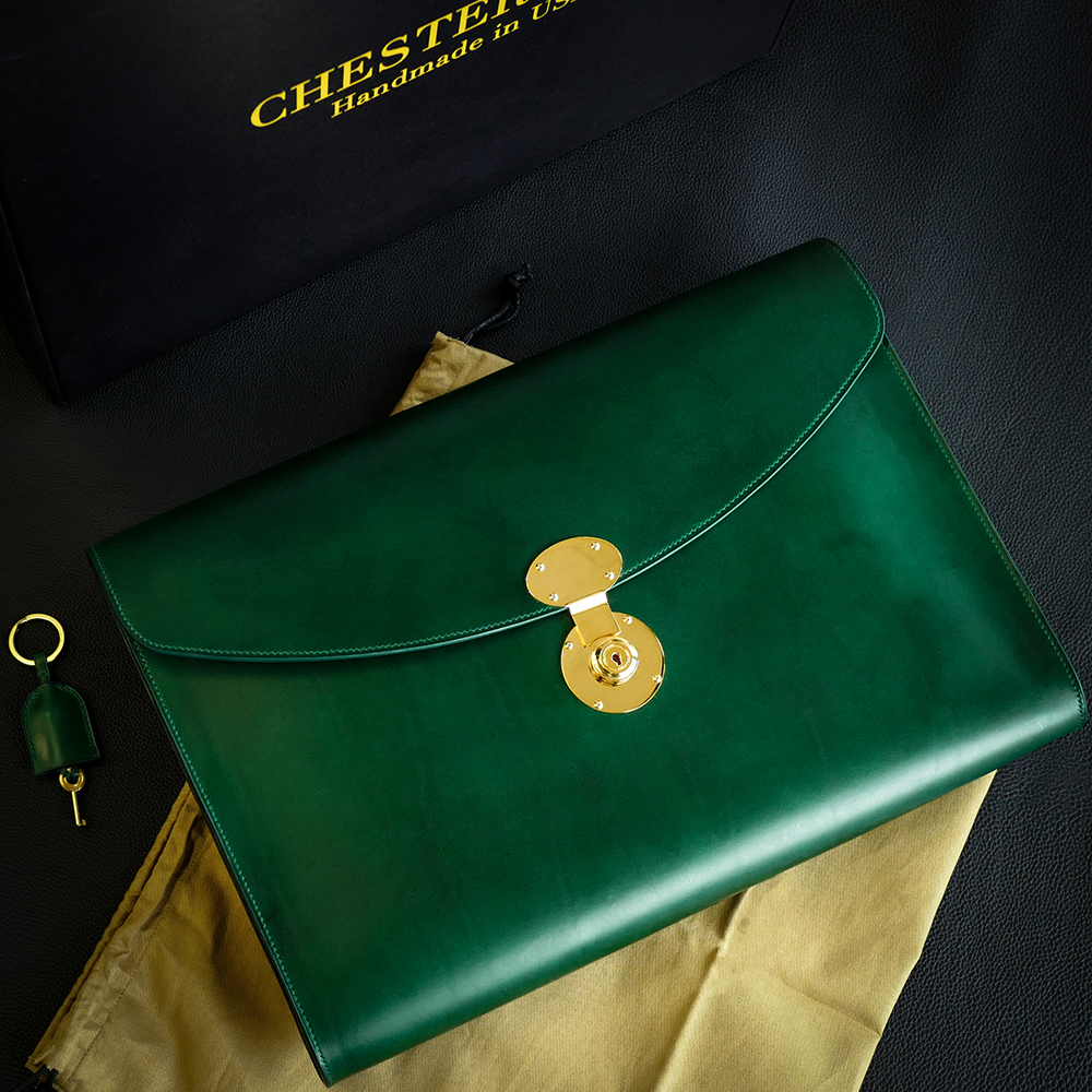 Green Monterey Leather Folio