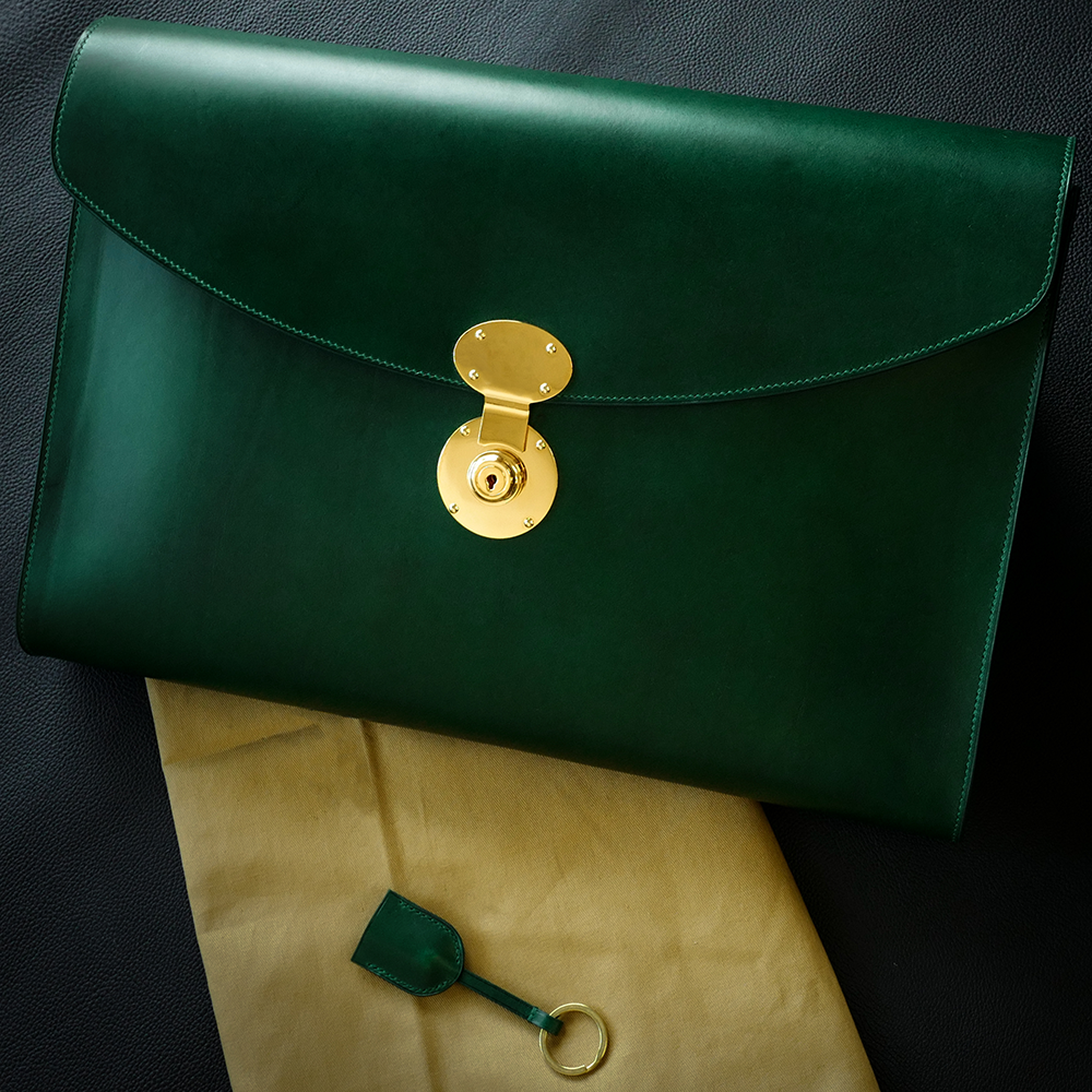 Green Monterey Leather Folio