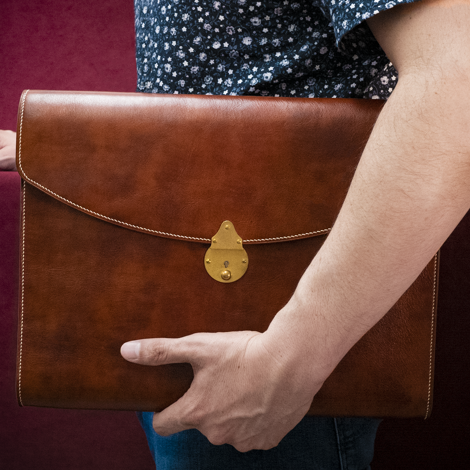 Chester Hatch Grain Leather Folio