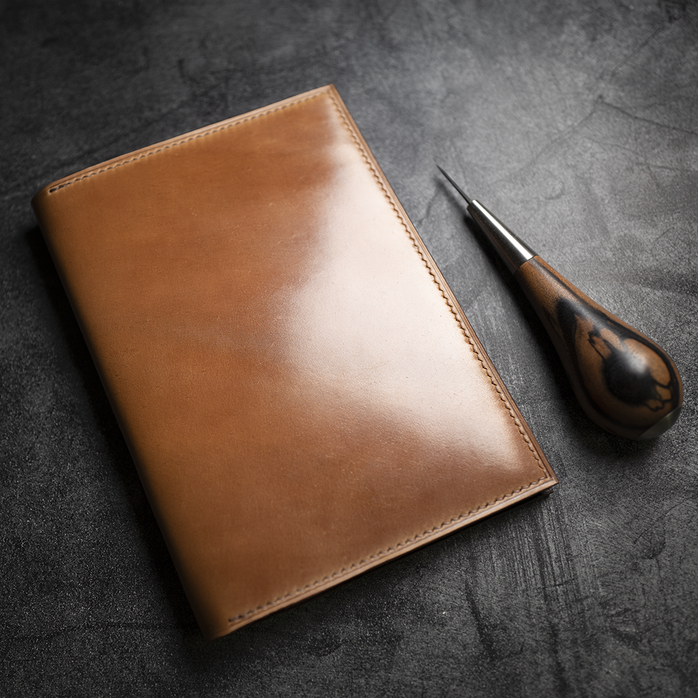 #120 Shell Cordovan +  French Chévre Passport Cover